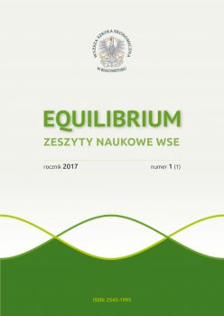 Zeszyty Naukowe. EQUILIBRIUM 2017, numer 1 (1). ISSN: 2545-1995